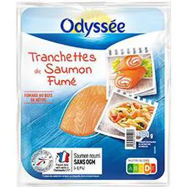 ODYSSÉE Tranchettes de saumon fumé 130g