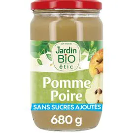 LÉA NATURE, JARDIN BIO ÉTIC Compote pomme poire Bio 680g