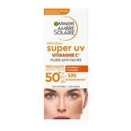 AMBRE SOLAIRE Garnier Ambre Solaire Fluide Anti-Taches Super UV SPFR50 Vitamine C 40ml