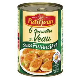 PETIT JEAN Plat cuisiné quenelles de veau sauce financière 400g
