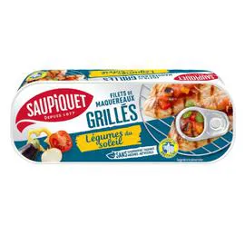 SAUPIQUET Filets de maquereaux grillés légumes du soleil 120g