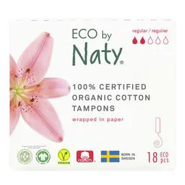 ECO BY NATY Tampons Sans Applicateur Normal X18 x18