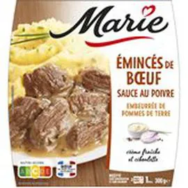 MARIE Émincés de boeuf Sauce au poivre 300g