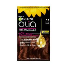 GARNIER, OLIA Coloration Cheveux Permanente Sans Amoniaque 5.5 Chatain Clair Acajou l'unité