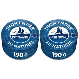 PETIT NAVIRE Thon naturel démarche responsable 2x140g
