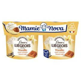 MAMIE NOVA Liégois Vanille Coeur Caramel 2x120g