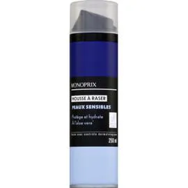 MONOPRIX Mousse à raser peaux sensibles à l aloe vera 250ml