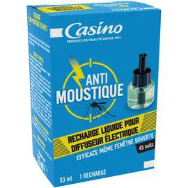 CASINO Recharge anti-moustique 45 nuits 33ml