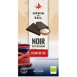 GRAIN DE SAIL Chocolat Bio noir & fleur de sel 100g