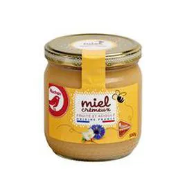 AUCHAN Miel crémeux de fleurs de France fruité et acidulé 500g