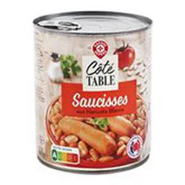 MARQUE REPÈRE, CÔTÉ TABLE Saucisses et haricots blancs 840g