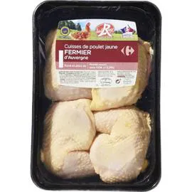 CARREFOUR Cuisses de poulet jaune fermier Label Rouge 1,2kg