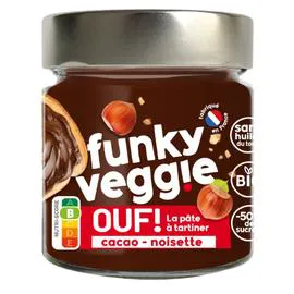 FUNKY VEGGIE Pate à tartiner au cacao & noisettes Bio 200g
