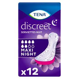 TENA Serviettes hygiéniques Maxi Night x12