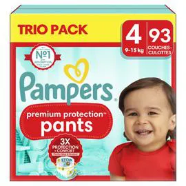 PAMPERS Couches Bébé Premium Protection Pants 9 - 15 kg Taille 4 x93