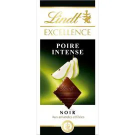 LINDT, EXCELLENCE Tablette de chocolat noir Poire intense 100g