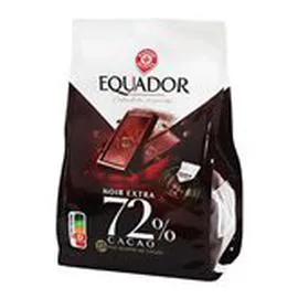 MARQUE REPÈRE, EQUADOR Chocolat noir Mini carrés 72% cacao 200g
