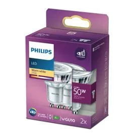 PHILIPS Spot LED, blanc chaud, GU10, 50W l'unité
