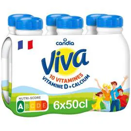 CANDIA, VIVA Lait Calcium Et Vitamine D 6x50cl