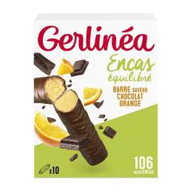 GERLINÉA Barre chocolat orange Repas minceur x10 310g