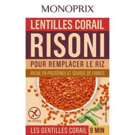 MONOPRIX Lentilles corail Risoni 300g