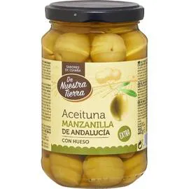 DE NUESTRA TIERRA Olives vertes entières 210g