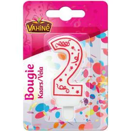 VAHINÉ Bougie anniversaire n° 2 l'unité