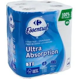 CARREFOUR ESSENTIAL Essuie-tout Ultra Absorption x4