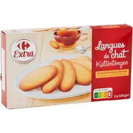 CARREFOUR EXTRA Biscuits langues de chat 200g