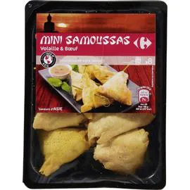CARREFOUR Mini Samossas volaille/boeuf 220g