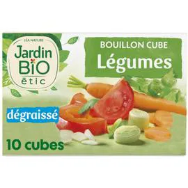 LÉA NATURE, JARDIN BIO ÉTIC Bouillons de cubes légumes dégraissé Bio 10x9g