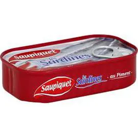 SAUPIQUET Sardines Entières au piment 120g