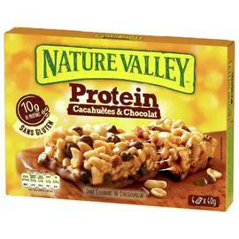 NATURE VALLEY Barre de Céréales Cacahuètes & Chocolat 4x40g