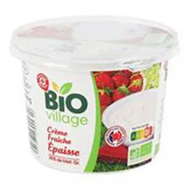 MARQUE REPÈRE, BIO VILLAGE Crème fraiche 30% MG Bio 50cl