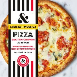 CROSTA ET MOLLICA Pizza 4 formaggi, surgelée 423g
