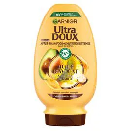 GARNIER, ULTRA DOUX Après-Shampoing Nutrition Intense Cheveux Bouclés Avocat Karité 250ml
