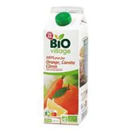 MARQUE REPÈRE, BIO VILLAGE Pur Jus d'orange Bio Carotte Citron 1l