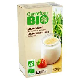 CARREFOUR BIO Sucre bio blond de Canne en poudre 500g