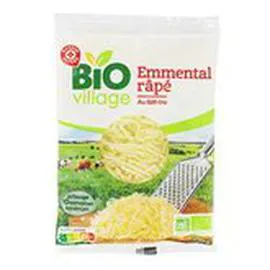 MARQUE REPÈRE, BIO VILLAGE Emmental râpé Bio 100g