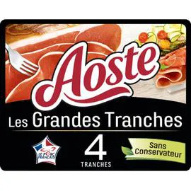 AOSTE Jambon Cru Grandes Tranches 100g