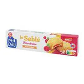 MARQUE REPÈRE, P'TIT DÉLI Sablés Pur beurre framboise 100g