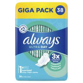ALWAYS, ULTRA Serviette Hygiènique Taille 1 Normal Day x38