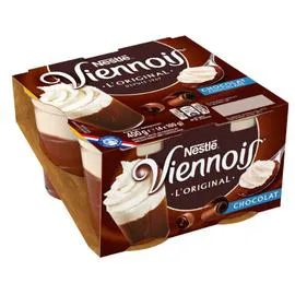 NESTLÉ, LE VIENNOIS Liégeois au chocolat 4x100g