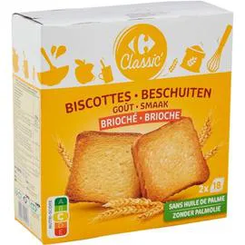 CARREFOUR CLASSIC' Biscottes goût brioché 300g