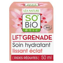 LÉA NATURE, SO'BIO ÉTIC Soin Visage Hydratant Lissant Éclat Lift' Grenade Bio 50ml