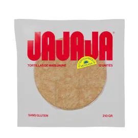 JAJAJA Tortillas maïs à base de farine de maïs jaune 210g