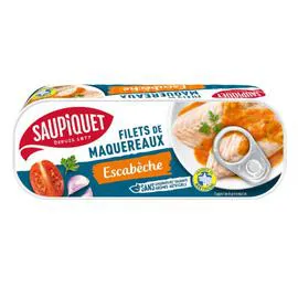 SAUPIQUET Filets de maquereaux sauce escabèche 169g