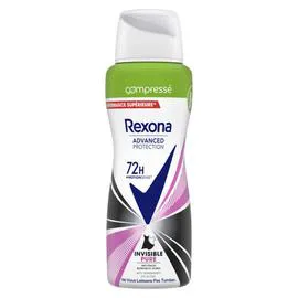 REXONA Déodorant Anti-Transpirant Spray Compressé 72H Invisible Pure 100ml