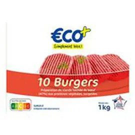 ECO+ Burgers 15% MG x10 1kg