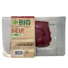 CARREFOUR BIO Viande bovine: steaks*** à griller 220g